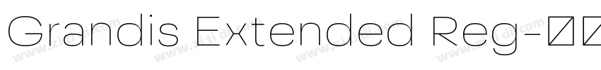 Grandis Extended Reg字体转换